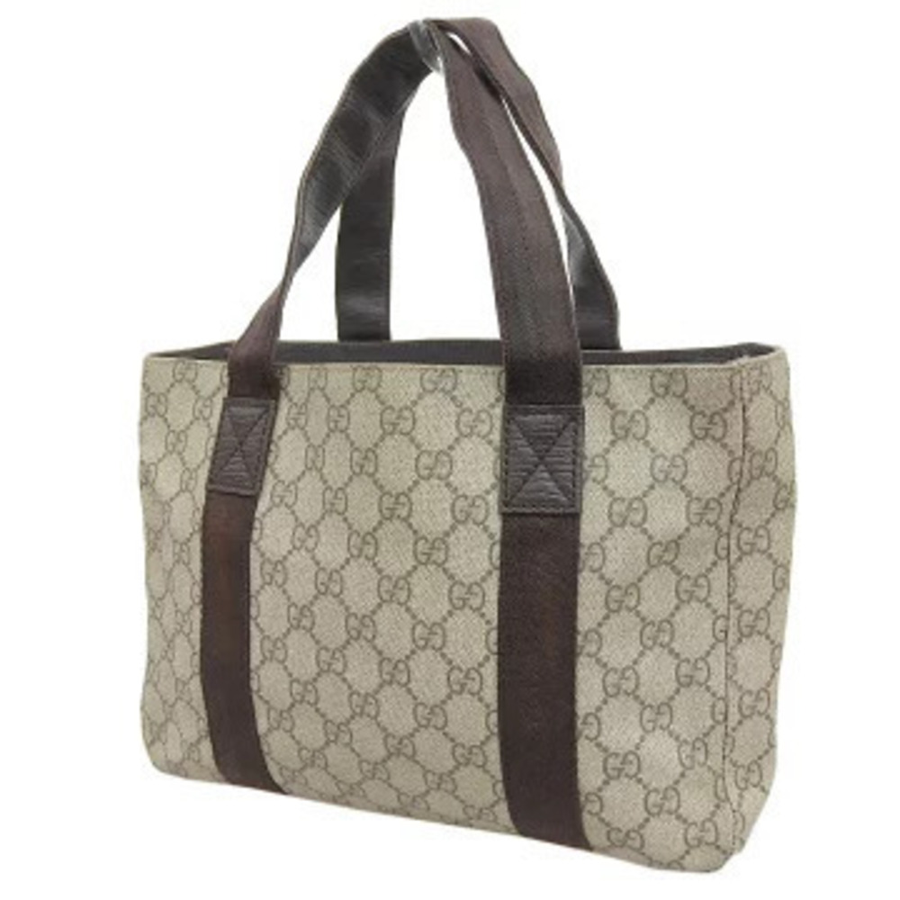 Gucci Beige Handbag Logo Brown GG Supreme